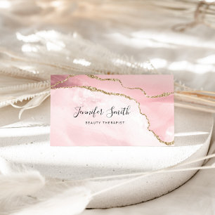 Elegant Marble Agate Beauty Business Card