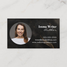 Elegant Marble Author Contact Photo and QR Code