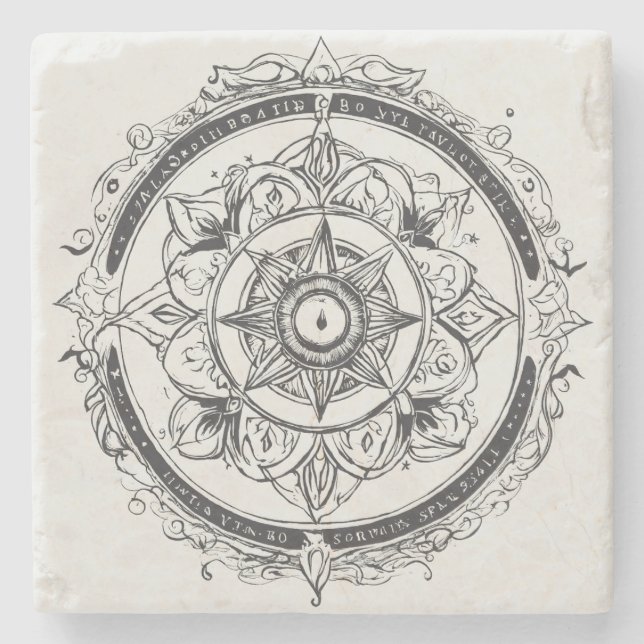 "Elegant Marble Designs: Timeless Beauty for Any S Stone Coaster (Front)