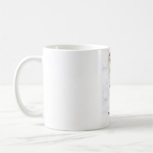 Elegant Marble Gold Floral Wedding Invitation  Coffee Mug