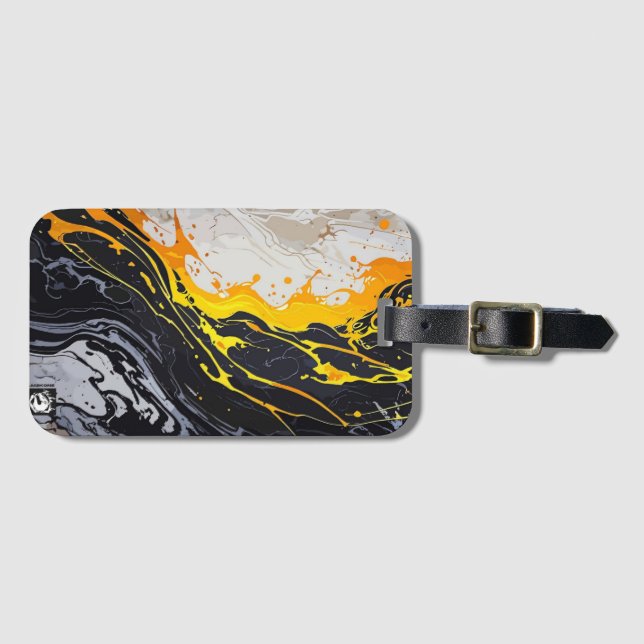 Elegant Marble Luggage Tag (Front Horizontal)