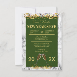 Elegant Marble New Year's Party