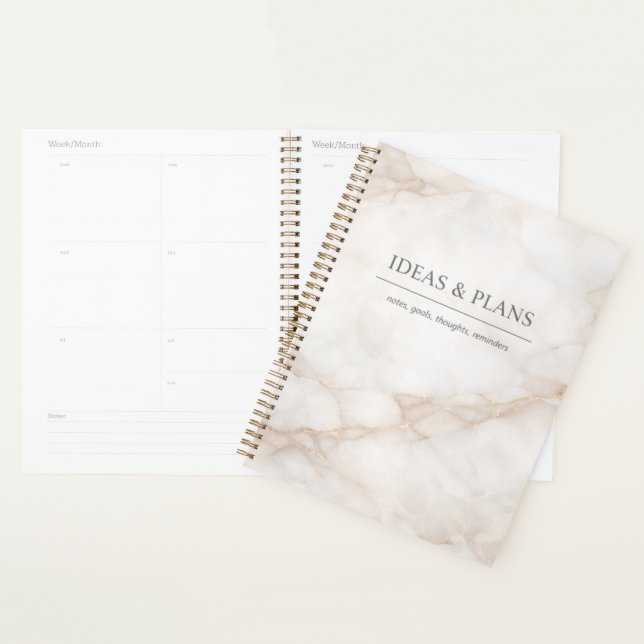 Elegant Marble Notebook for Notes and Journalling Planner (Display)
