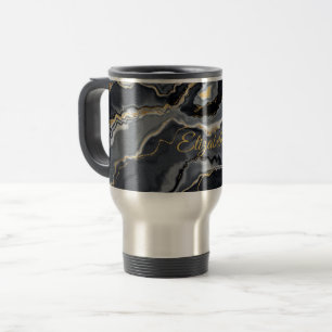 Elegant Marble Personalised Travel Mug Stainless