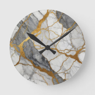 Elegant Marble   Round Clock