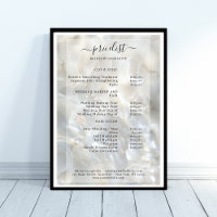 Elegant, Marble, Salon, Price List Poster