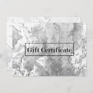Elegant Marble Stone Modern Gift Certificates