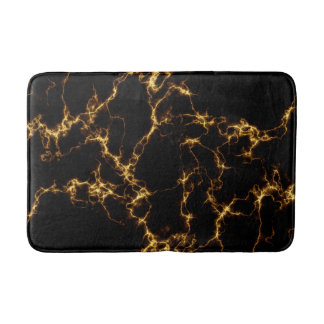 Elegant Marble style3 - Black Gold Bath Mat
