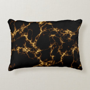 Elegant Marble style3 - Black Gold Decorative Cushion