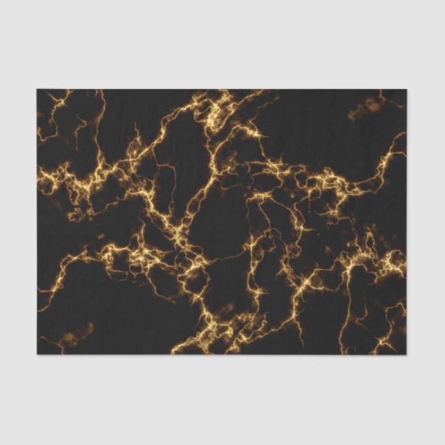 Elegant Marble style3 - Black Gold Tissue Paper (Front)