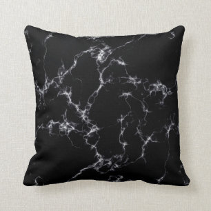 Elegant Marble style4 - Black and White Cushion
