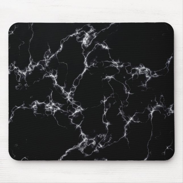 Elegant Marble style4 - Black and White Mouse Pad (Front)