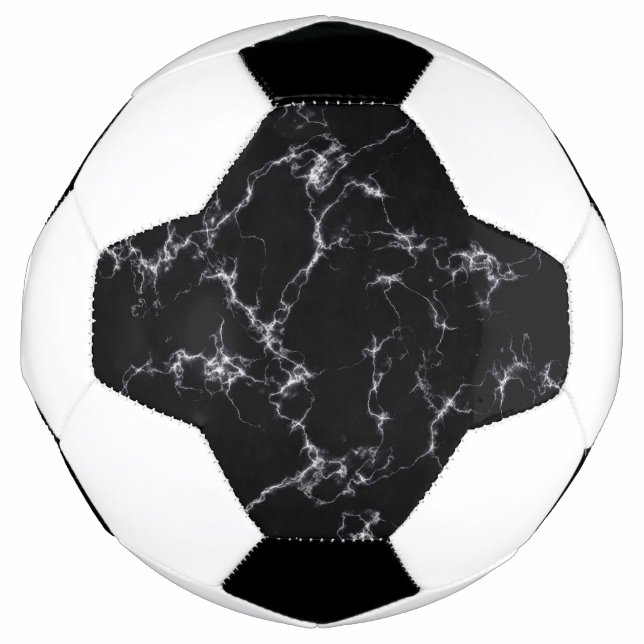 Elegant Marble style4 - Black and White Soccer Ball (Front)