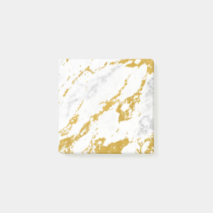 Elegant Marble style6 - Gold and White Post-it Notes