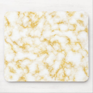 Elegant Marble style - Gold White Mouse Pad