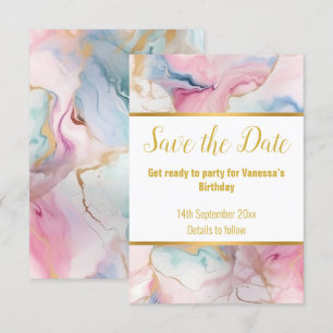 ELEGANT MARBLE SWIRL RESPONSE RSVP CARD