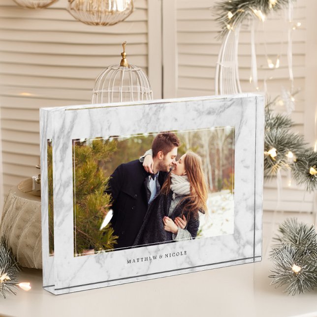 Elegant Marble Texture Frame Photo Block (Creator Uploaded)