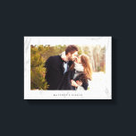 Elegant Marble Texture Frame Photo Canvas Print<br><div class="desc">Personalise it with your wedding date,  family name,  or any text of your choice for a beautiful and unique piece of wall art.</div>