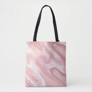 Elegant marble texture. Rose gold liquid shiny tex Tote Bag