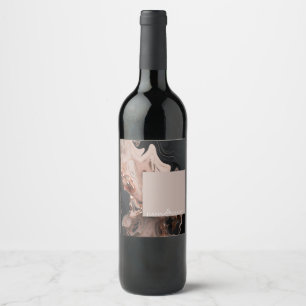 Elegant   Marble texture  Wine Label