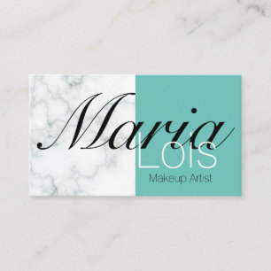 Elegant Marble Two Tone Makeup Artistry Business C Card