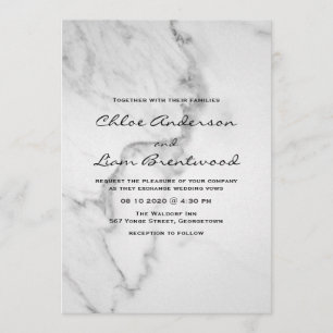 Elegant Marble Wedding Invitation