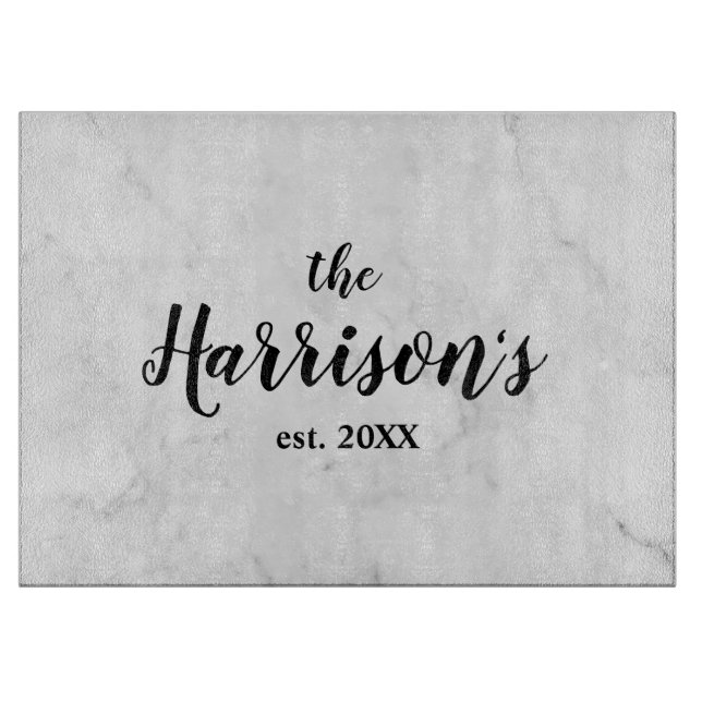 Elegant Marble Weddings Kitchen Custom Cutting Board (Front)