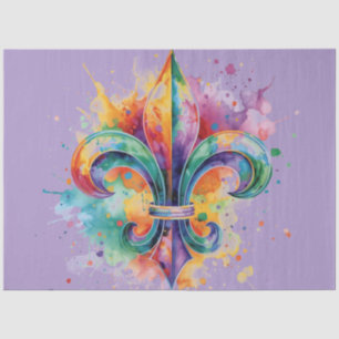 Elegant Mardi Gras Colors Decoupage Tissue Paper