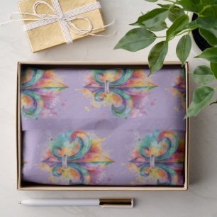 Elegant Mardi Gras Colors Decoupage Tissue Paper