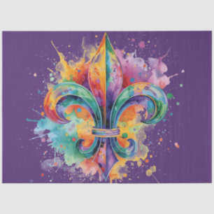 Elegant Mardi Gras Colors Decoupage Tissue Paper
