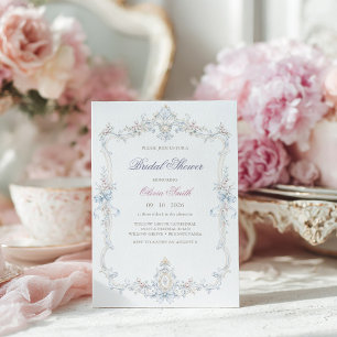 Elegant Marie Antoinette Bridal Shower Invitation