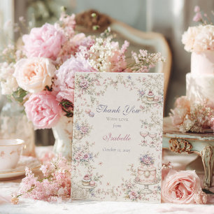Elegant Marie Antoinette Bridal Shower Thank You Card