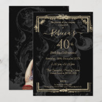 Elegant Marie Antoinette on black french inspired