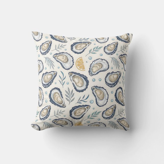 Elegant Marine Oysters Cushion (Front)