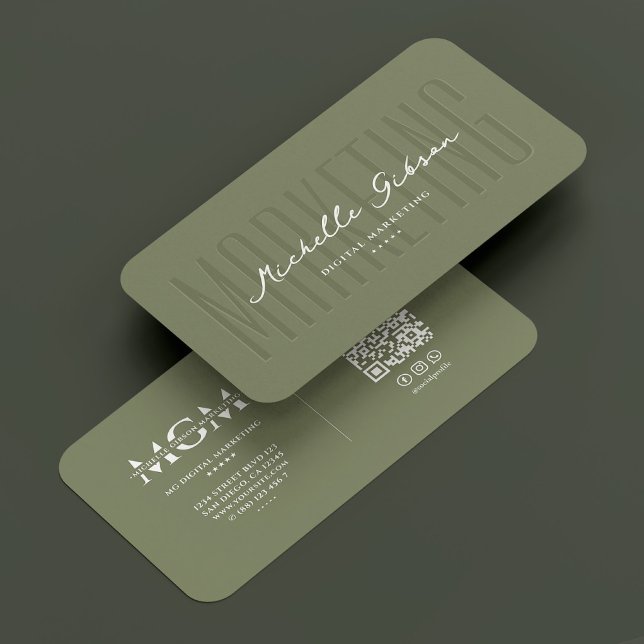 Elegant Marketing Minimal Professional Sage Business Card (Elegant Marketing Minimal Professional Sage Business Card
)