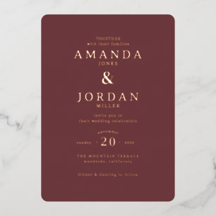 Elegant Maroon Calligraphy Wedding