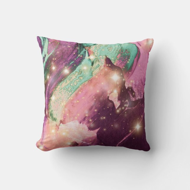 Elegant Maroon Colour Splash Cushion (Front)