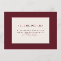 Elegant Maroon Minimalist Card