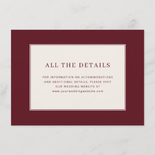 Elegant Maroon Minimalist Card