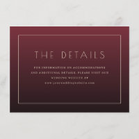 Elegant Maroon Minimalist Invitation