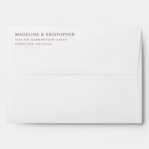 Elegant Maroon Minimalist Typographic Envelope