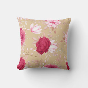 Elegant maroon , pink floral Cushion