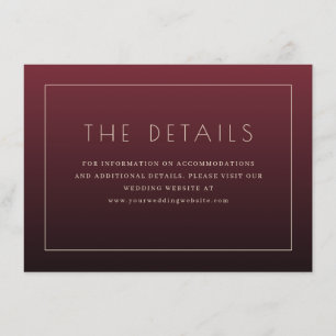 Elegant Maroon Typographic Enclosure Card