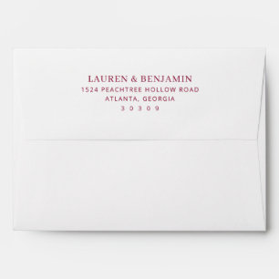 Elegant Maroon Typographic Envelope