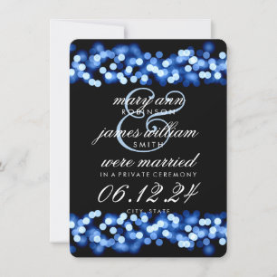 Elegant Marriage / Elopement Blue Hollywood Glam Announcement