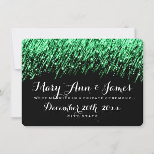 Elegant Marriage Elopement Falling Stars Emerald Announcement