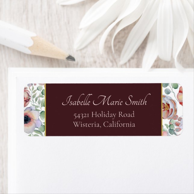 Elegant Marsala Blush Anemone Flowers Wedding (Insitu)