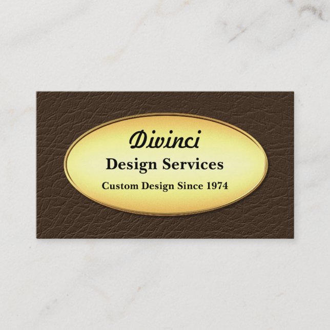 Elegant Masculine Business Card (Front)