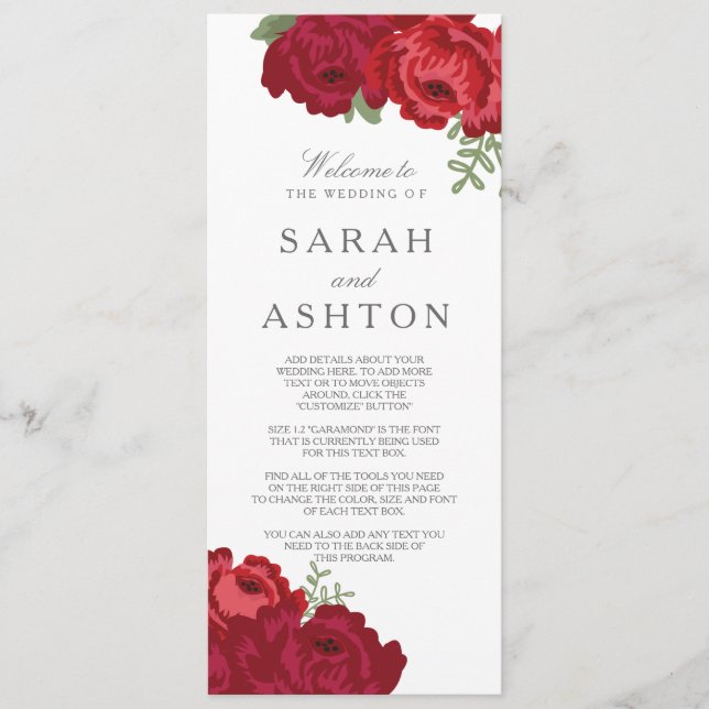 Elegant Mason Jar Wedding Program Programme (Front)