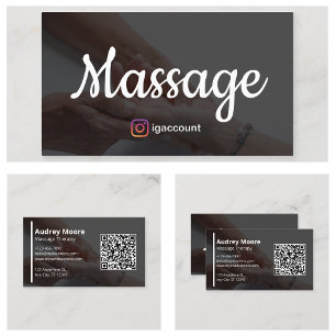 Elegant Massage Massage Therapy Templates Design Business Card